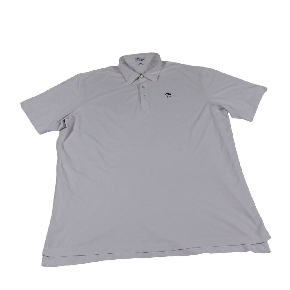 Peter Millar Jupiter Hills Performance Stretch White Golf Polo Shirt Men's XXL